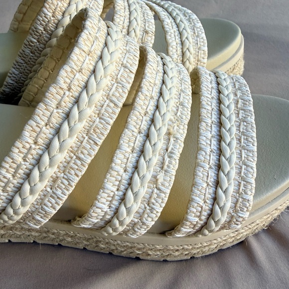 MIA Women's Tan and Cream Espadrille Sandals - Picture 2 of 6